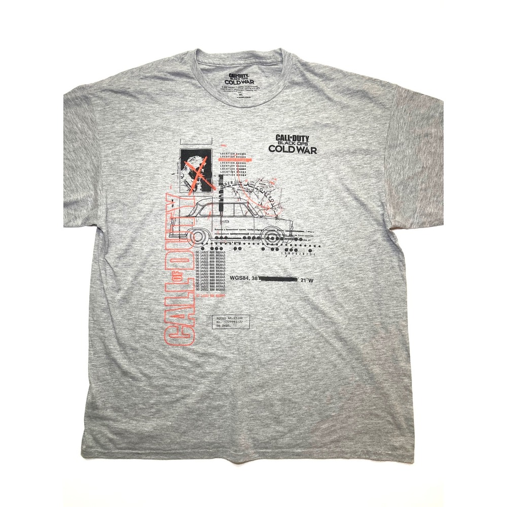 Call of Duty Black Ops Cold War Mens Gray Graphic T-Shirt XL Gamer Collector COD - Picture 2 of 6